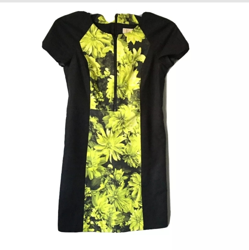 Michael Michael Kors Dress black w/green floral